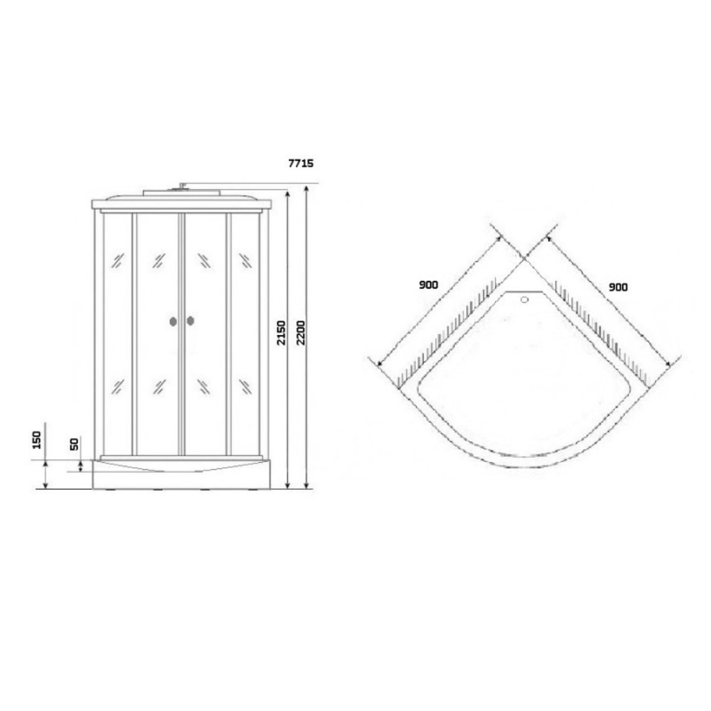 Душевая кабина Niagara Luxe 90х90 Хром / Прозрачное NG-7715W Душевая кабина Niagara Luxe 90х90 Хром / Прозрачное NG-7715W — изображение 4