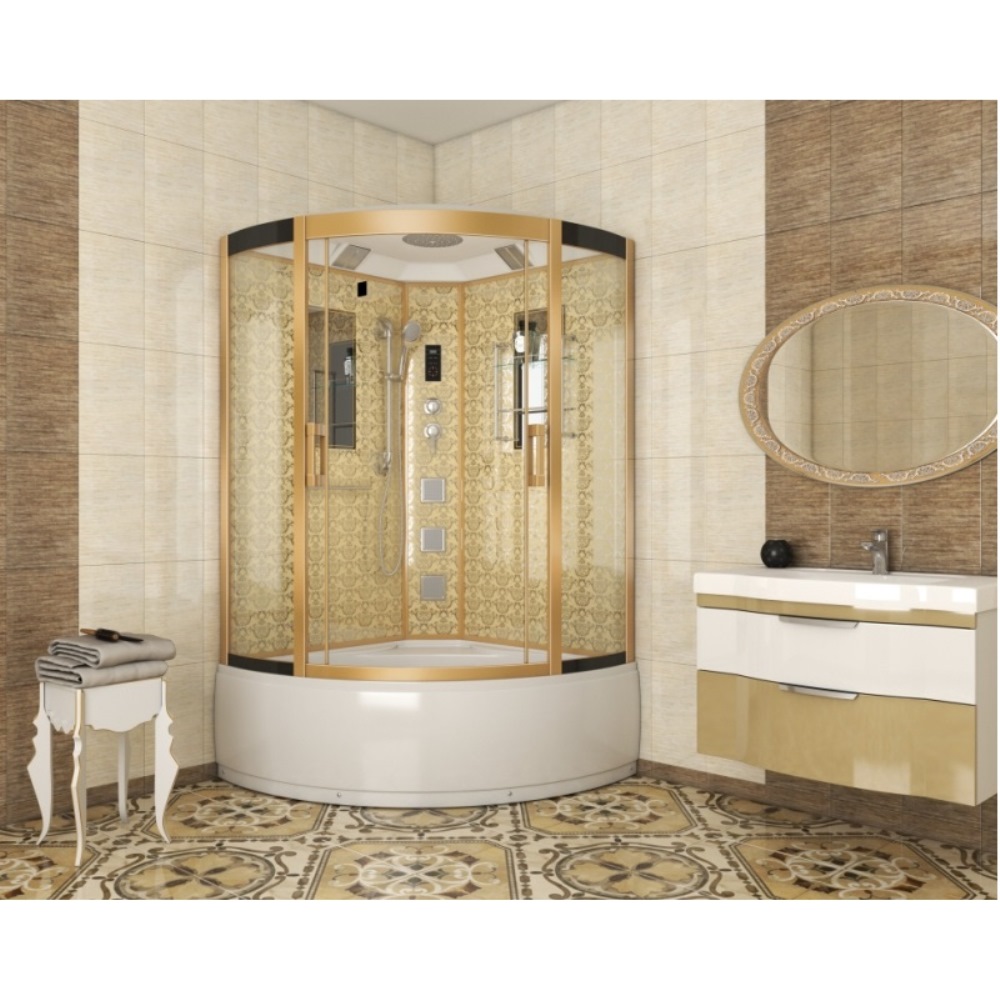 Душевая кабина Niagara Luxe 120х120 Золото / Прозрачное NG-7744G Душевая кабина Niagara Luxe 120х120 Золото / Прозрачное NG-7744G — изображение 2