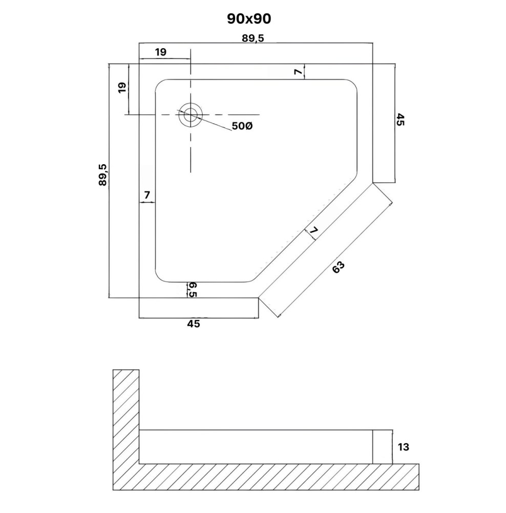 Душевой поддон Niagara Eco 90х90 Белый глянцевый NG-P9090-14D Душевой поддон Niagara Eco 90х90 Белый глянцевый NG-P9090-14D — изображение 2
