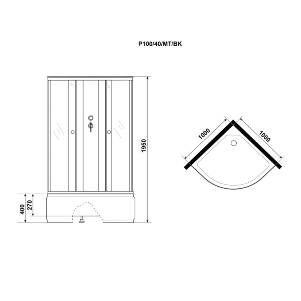 Душевая кабина Niagara Promo 100х100 Белый / Матовое Душевая кабина Niagara Promo 100х100 Белый / Матовое — изображение 4