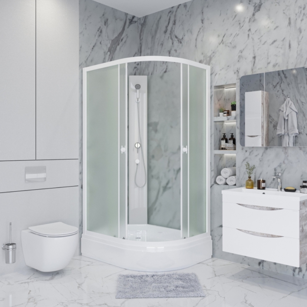 Душевая кабина Niagara Promo 110х80 левая Белый / Матовое Душевая кабина Niagara Promo 110х80 левая Белый / Матовое — изображение 2