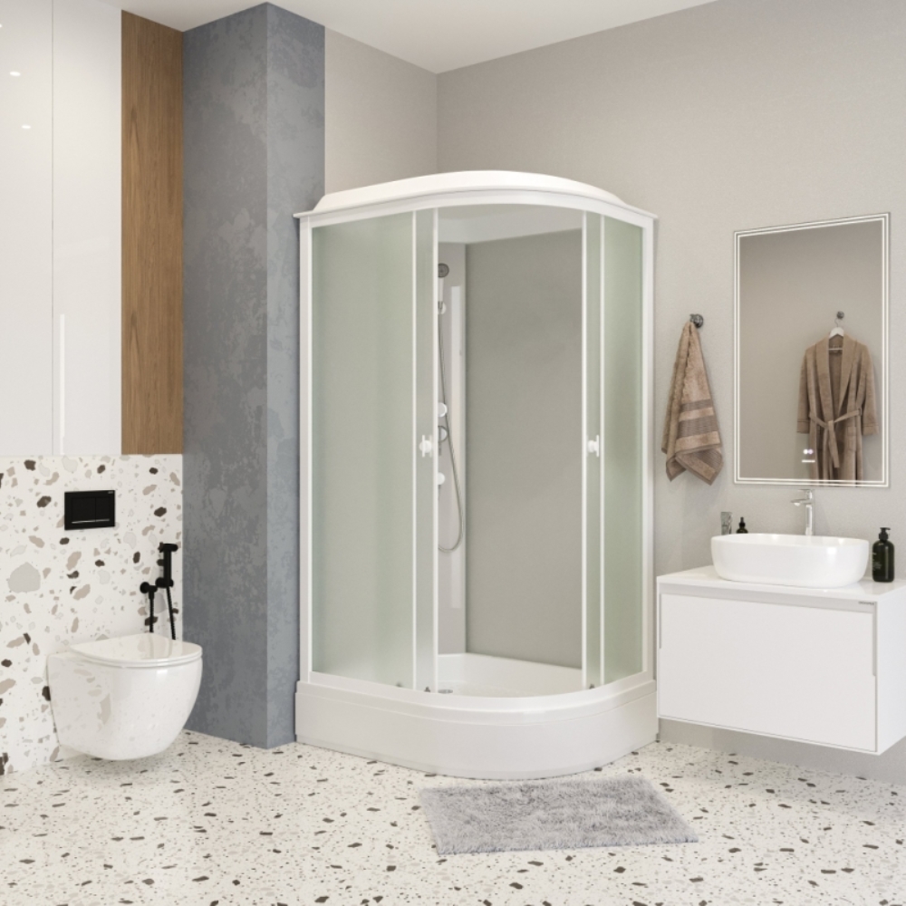 Душевая кабина Niagara Promo 110х80 правая Белый / Матовое Душевая кабина Niagara Promo 110х80 правая Белый / Матовое — изображение 2