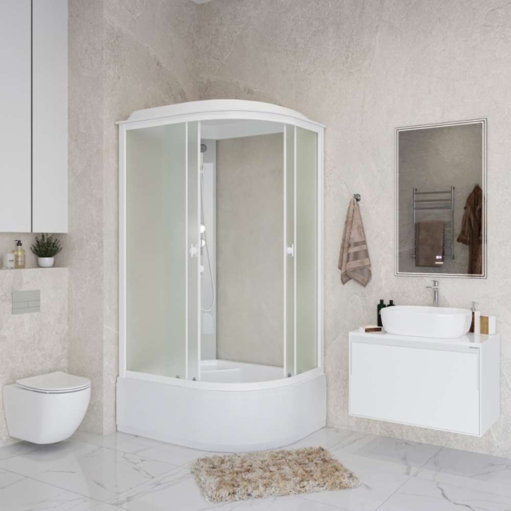 Душевая кабина Niagara Promo 110х80 левая Белый / Матовое Душевая кабина Niagara Promo 110х80 левая Белый / Матовое — изображение 2