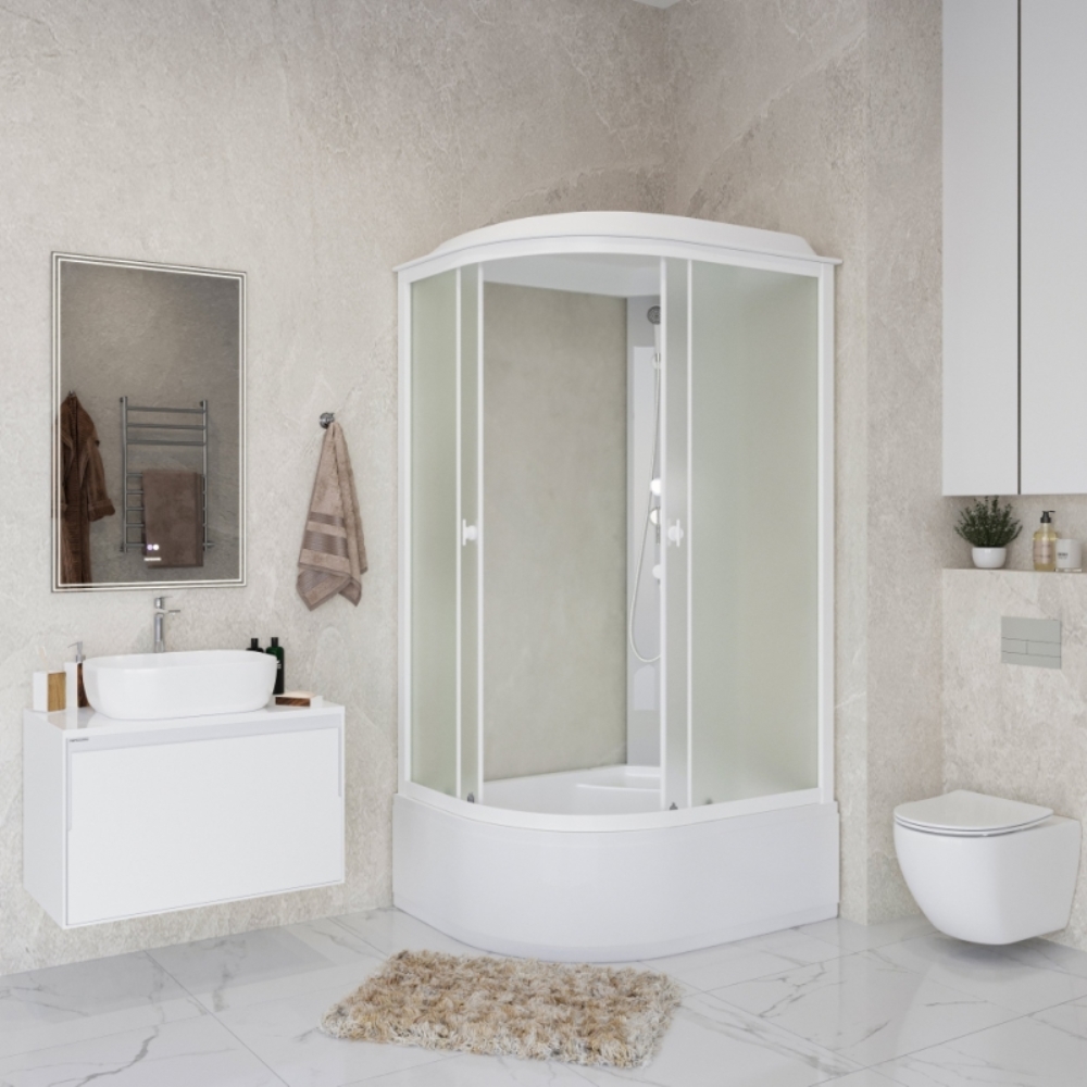 Душевая кабина Niagara Promo 110х80 правая Белый / Матовое Душевая кабина Niagara Promo 110х80 правая Белый / Матовое — изображение 2