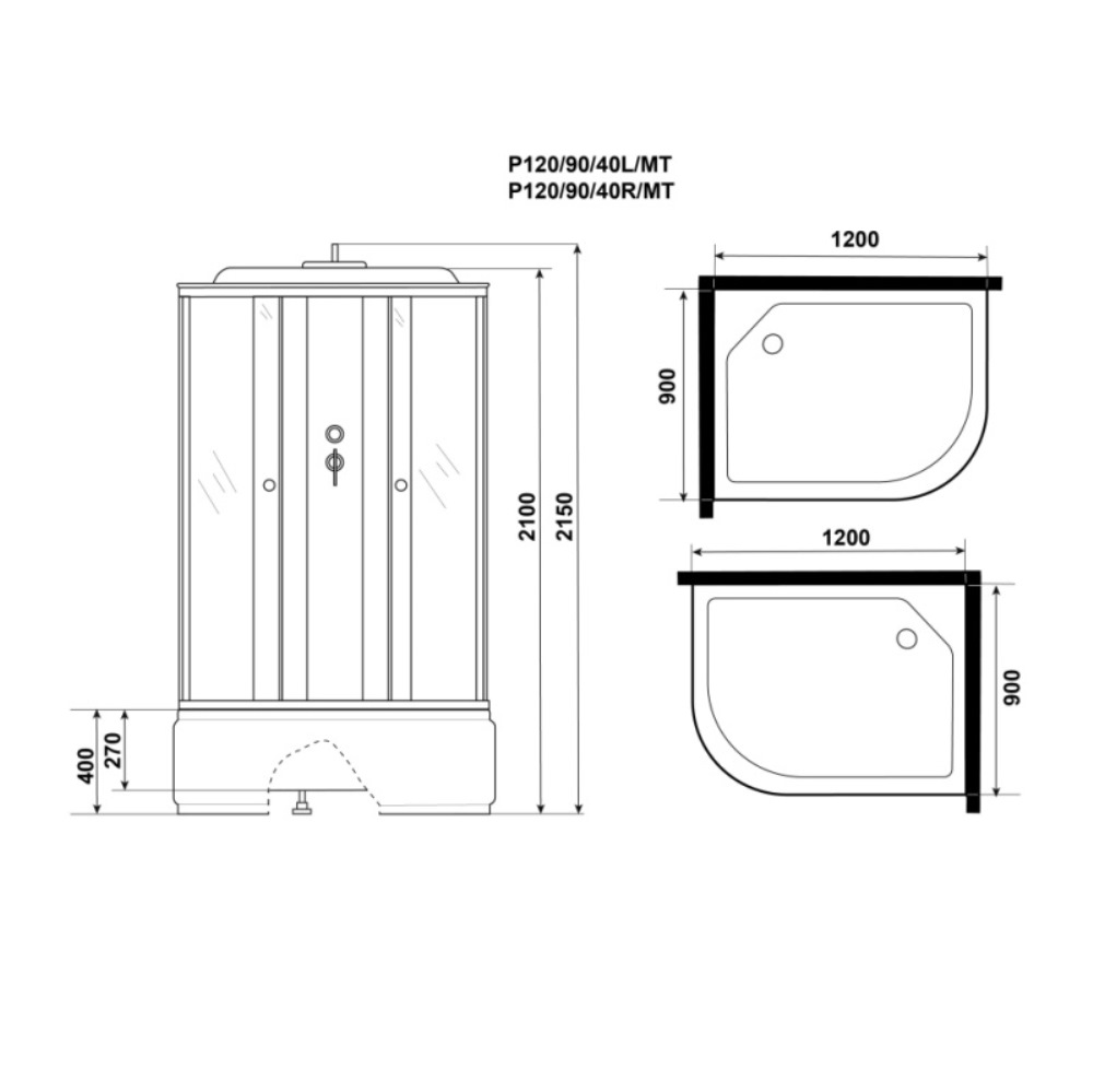 Душевая кабина Niagara Promo 120х90 левая Белый / Матовое Душевая кабина Niagara Promo 120х90 левая Белый / Матовое — изображение 4