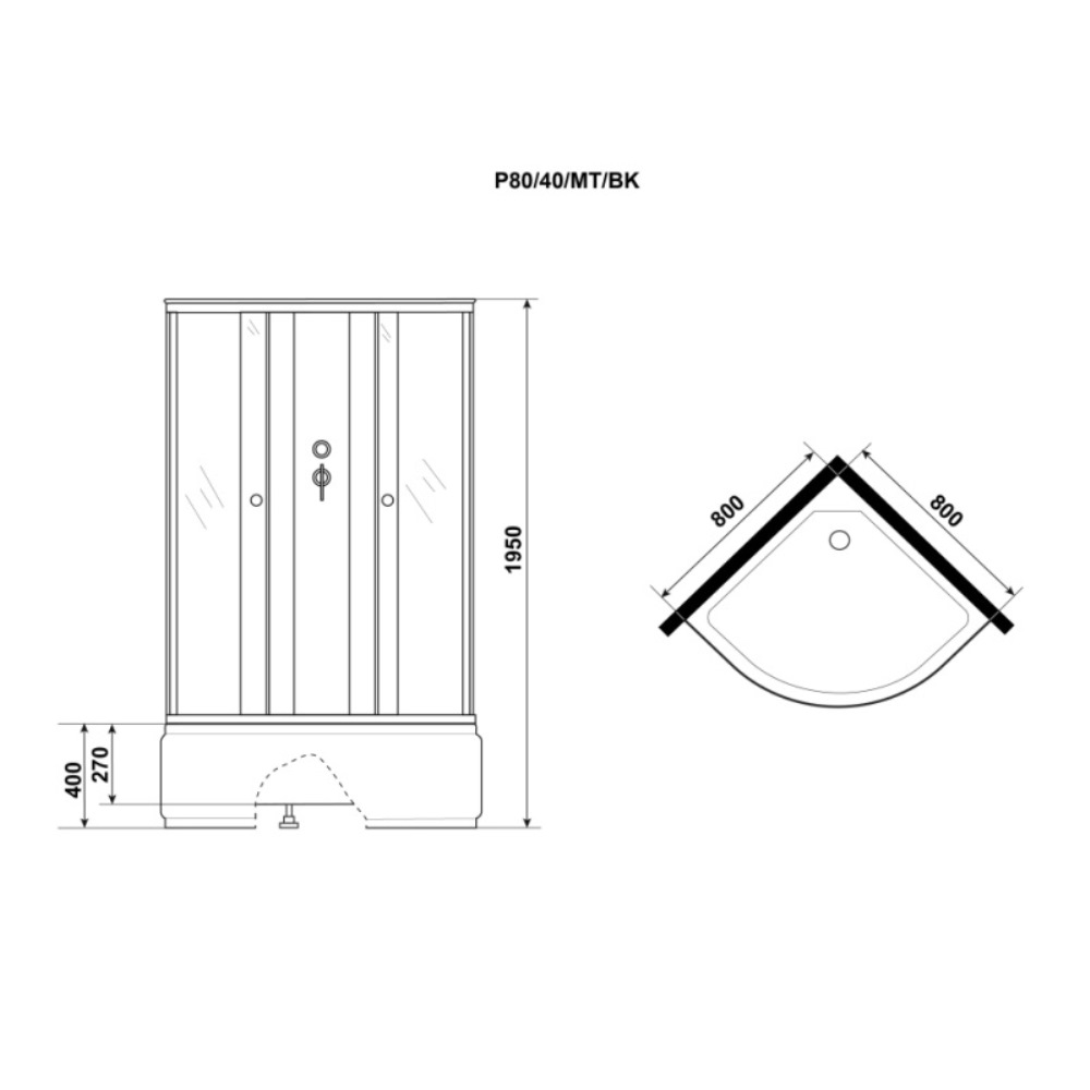 Душевая кабина Niagara Promo 80х80 Белый / Матовое Душевая кабина Niagara Promo 80х80 Белый / Матовое — изображение 4