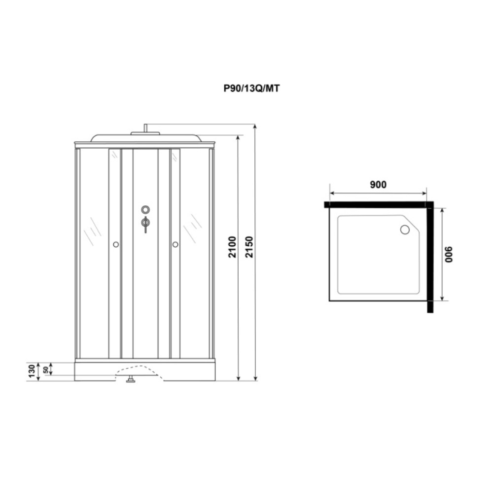 Душевая кабина Niagara Promo 90х90 Белый / Матовое Душевая кабина Niagara Promo 90х90 Белый / Матовое — изображение 4