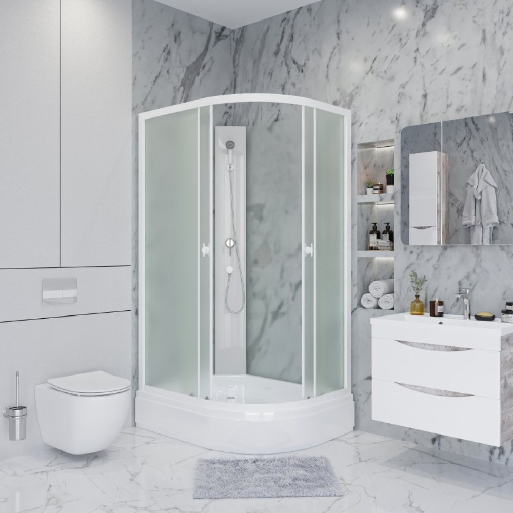 Душевая кабина Niagara Promo 90х70 левая Белый / Матовое Душевая кабина Niagara Promo 90х70 левая Белый / Матовое — изображение 2