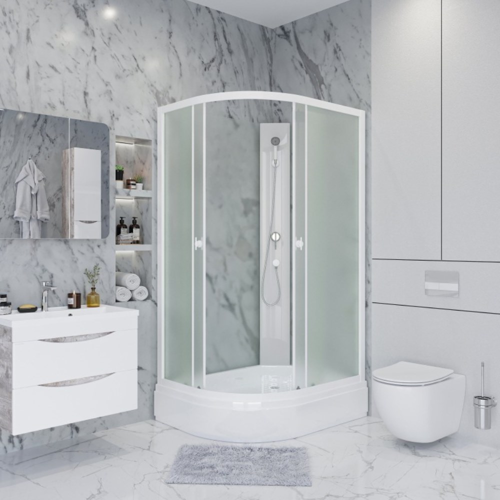 Душевая кабина Niagara Promo 90х70 правая Белый / Матовое Душевая кабина Niagara Promo 90х70 правая Белый / Матовое — изображение 2