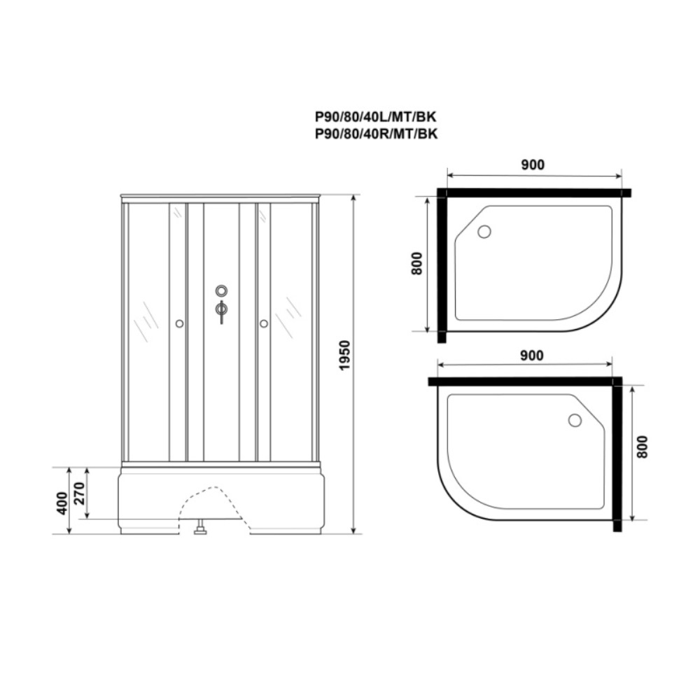 Душевая кабина Niagara Promo 90х80 Белый / Матовое Душевая кабина Niagara Promo 90х80 Белый / Матовое — изображение 4