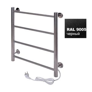 Полотенцесушитель электрический Тера Классика 40х60 кнопка включения, телескоп.держатели Черный матовый ПСК-09-01ч Полотенцесушитель электрический Тера Классика 40х60 кнопка включения, телескоп.держатели Черный матовый ПСК-09-01ч