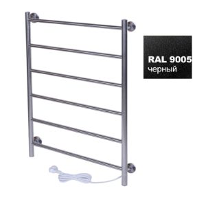 Полотенцесушитель электрический Тера Классика 50х80 кнопка включения, телескоп.держатели Черный матовый ПСК-09-05ч Полотенцесушитель электрический Тера Классика 50х80 кнопка включения, телескоп.держатели Черный матовый ПСК-09-05ч