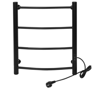 Полотенцесушитель электрический Тера Ребро 40х60 диммер Черный матовый ПСК-10-01д.ч Полотенцесушитель электрический Тера Ребро 40х60 диммер Черный матовый ПСК-10-01д.ч