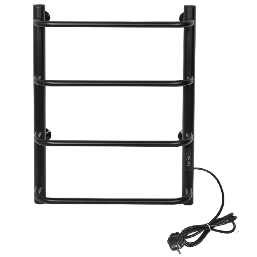 Полотенцесушитель электрический Тера Мост 40х60 диммер Черный матовый ПСК-12-01д.ч Полотенцесушитель электрический Тера Мост 40х60 диммер Черный матовый ПСК-12-01д.ч