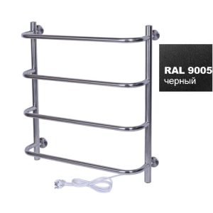 Полотенцесушитель электрический Тера Мост 50х60 кнопка включения, телескоп.держатели Черный матовый ПСК-12-02ч Полотенцесушитель электрический Тера Мост 50х60 кнопка включения, телескоп.держатели Черный матовый ПСК-12-02ч