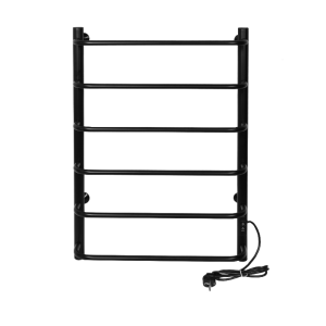 Полотенцесушитель электрический Тера Мост 50х80 диммер Черный матовый ПСК-12-03д.ч Полотенцесушитель электрический Тера Мост 50х80 диммер Черный матовый ПСК-12-03д.ч