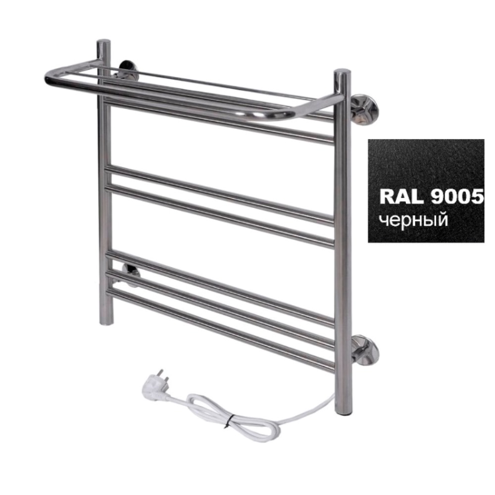 Полотенцесушитель электрический Тера Богема 50х60 кнопка включения, телескоп.держатели Черный матовый ПСК-14-05ч Полотенцесушитель электрический Тера Богема 50х60 кнопка включения, телескоп.держатели Черный матовый ПСК-14-05ч