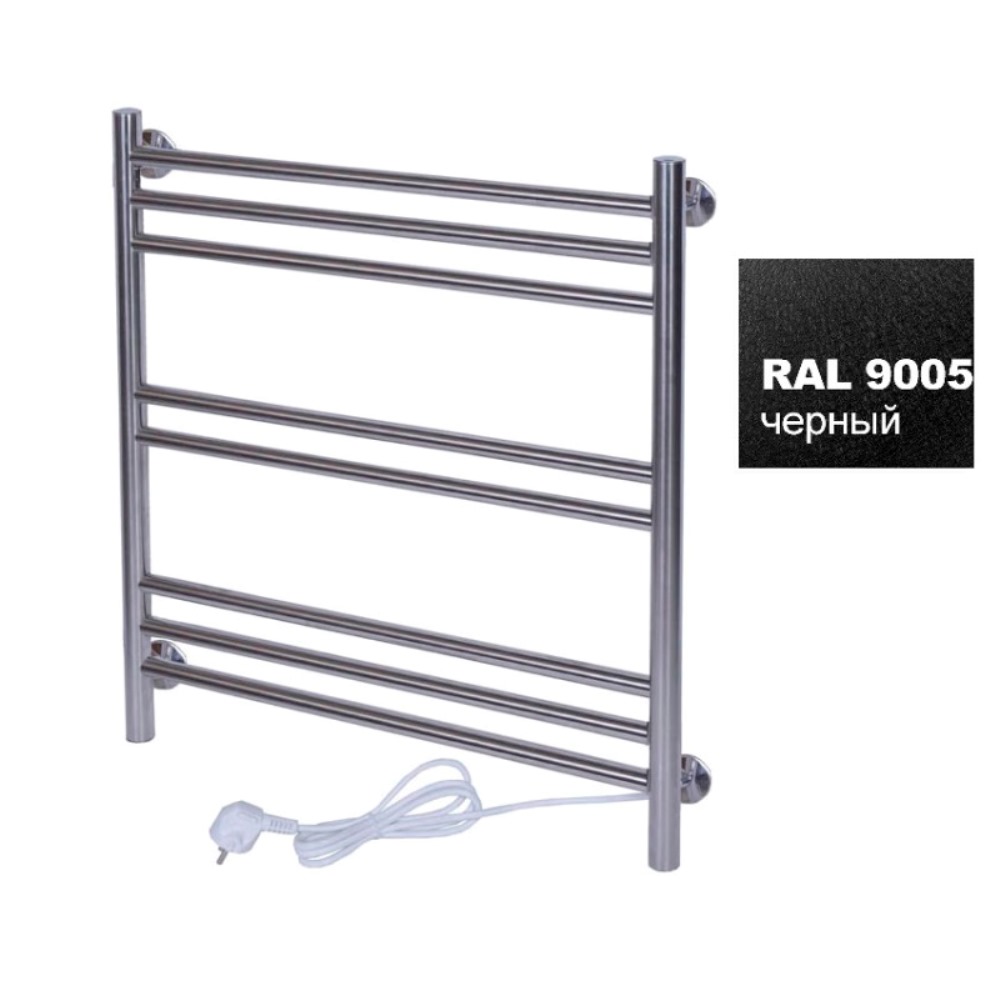 Полотенцесушитель электрический Тера Богема 50х60 кнопка включения, телескоп.держатели Черный матовый ПСК-15-02ч Полотенцесушитель электрический Тера Богема 50х60 кнопка включения, телескоп.держатели Черный матовый ПСК-15-02ч