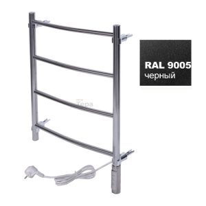 Полотенцесушитель электрический Тера Ребро 40х60 ПСН диммер Черный матовый ПСН-10-01дч Полотенцесушитель электрический Тера Ребро 40х60 ПСН диммер Черный матовый ПСН-10-01дч