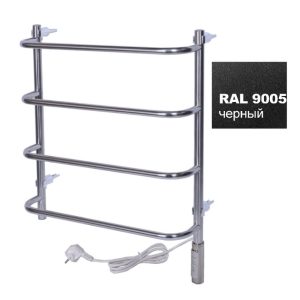 Полотенцесушитель электрический Тера Мост 50х60 ПСН диммер Черный матовый ПСН-12-02дч Полотенцесушитель электрический Тера Мост 50х60 ПСН диммер Черный матовый ПСН-12-02дч