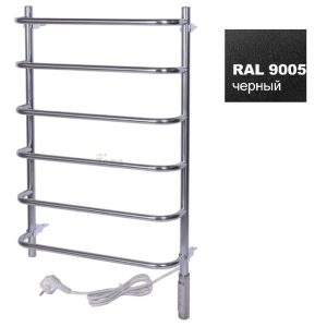 Полотенцесушитель электрический Тера Мост 50х80 ПСН диммер Черный матовый ПСН-12-03дч Полотенцесушитель электрический Тера Мост 50х80 ПСН диммер Черный матовый ПСН-12-03дч