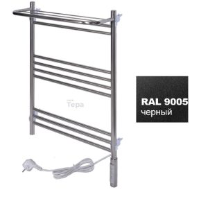 Полотенцесушитель электрический Тера Богема 50х80 ПСН диммер Черный матовый ПСН-14-06дч