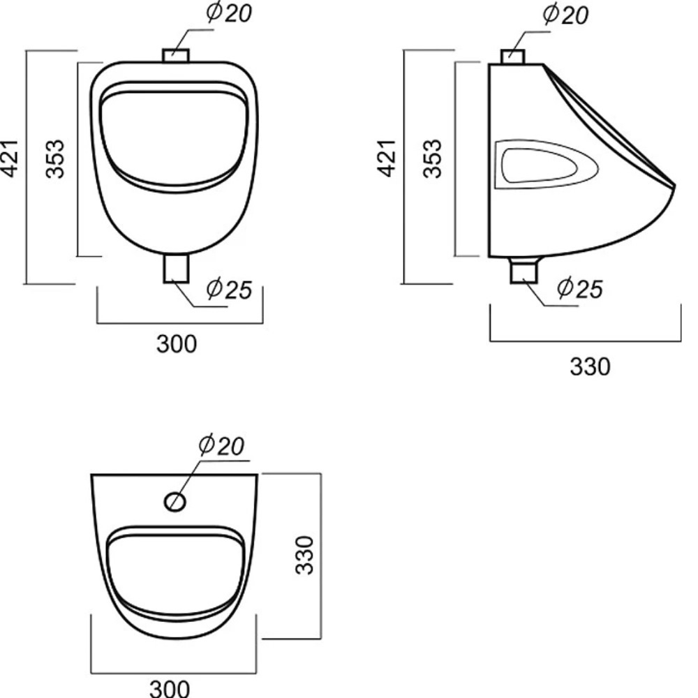 Писсуар подвесной Sanita Орион Белый глянцевый PS/Orion/Mech/WHT.G/S1 Писсуар подвесной Sanita Орион Белый глянцевый PS/Orion/Mech/WHT.G/S1 — изображение 5