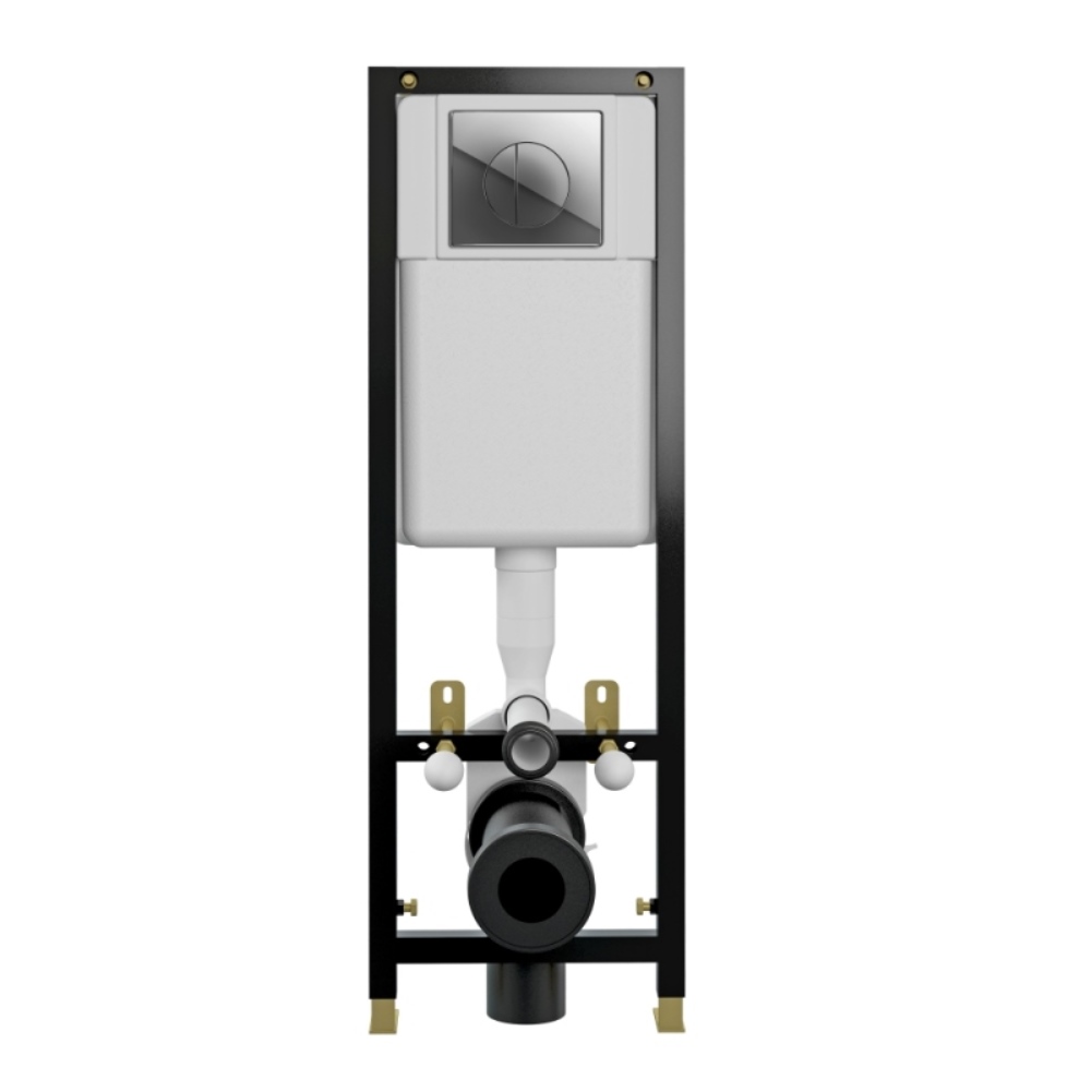 Инсталляция Cersanit Black для скрытого монтажа унитаза с клавишей смыва Leon Хром глянцевый S-IN-BLACK-Cg-w Инсталляция Cersanit Black для скрытого монтажа унитаза с клавишей смыва Leon Хром глянцевый S-IN-BLACK-Cg-w