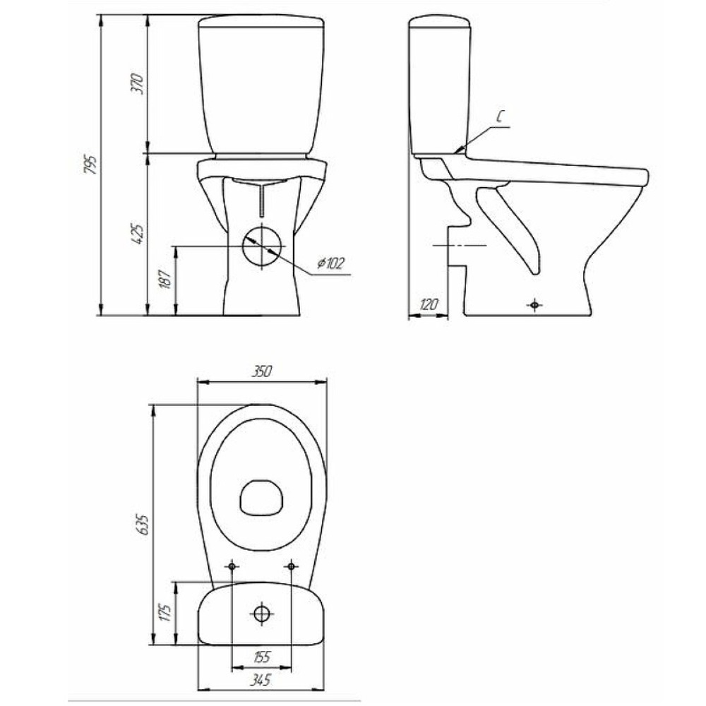 Унитаз-компакт Cersanit Trento Белый глянцевый S-KO-TR011-3/6-PL-w Унитаз-компакт Cersanit Trento Белый глянцевый S-KO-TR011-3/6-PL-w — изображение 4