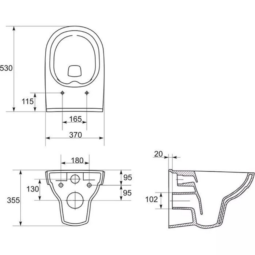 Унитаз подвесной Cersanit City Белый глянцевый S-MZ-CITY-COn-S-DL-w Унитаз подвесной Cersanit City Белый глянцевый S-MZ-CITY-COn-S-DL-w — изображение 2