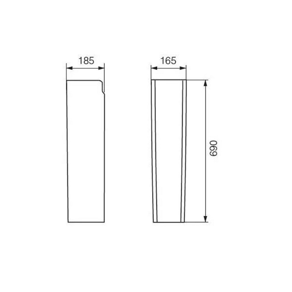 Пьедестал для раковины Cersanit Carina Белый глянцевый S-PO-CAR50/55/60-w Пьедестал для раковины Cersanit Carina Белый глянцевый S-PO-CAR50/55/60-w — изображение 3