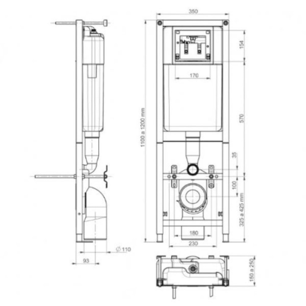Инсталляция Cersanit Delfi с унитазом и кнопкой смыва Хром глянцевый S-SET-DEL/Black/TPL/Cg-w/60235 Инсталляция Cersanit Delfi с унитазом и кнопкой смыва Хром глянцевый S-SET-DEL/Black/TPL/Cg-w/60235 — изображение 3