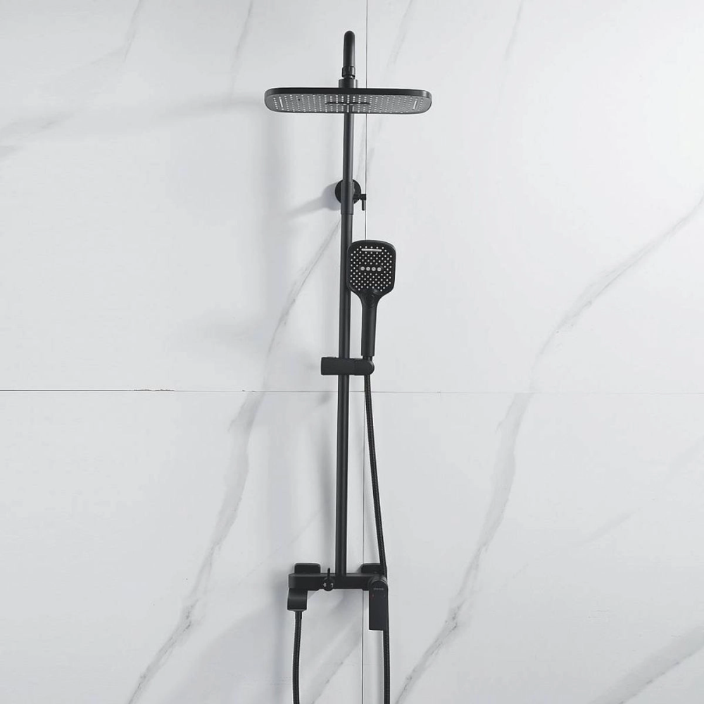 Душевая система Shevanik S41 с изливом Черный матовый S4136H Душевая система Shevanik S41 с изливом Черный матовый S4136H — изображение 2