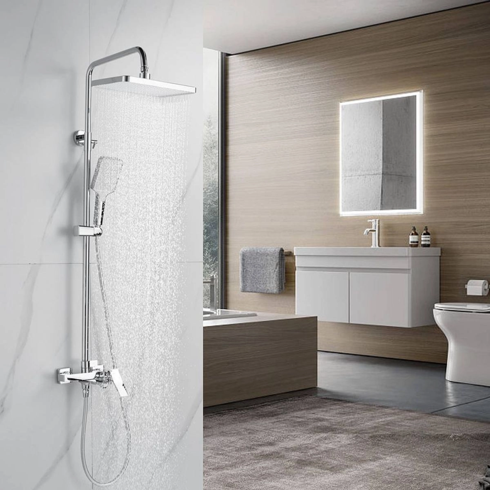 Душевая система Shevanik S44 с изливом Хром глянцевый S4436 Душевая система Shevanik S44 с изливом Хром глянцевый S4436 — изображение 3