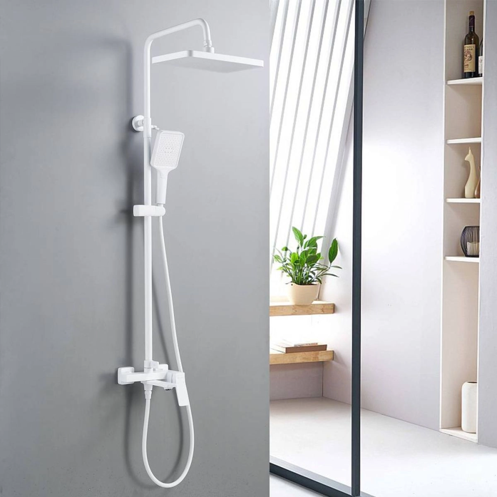 Душевая система Shevanik S44 с изливом Белый матовый S4436C Душевая система Shevanik S44 с изливом Белый матовый S4436C — изображение 2