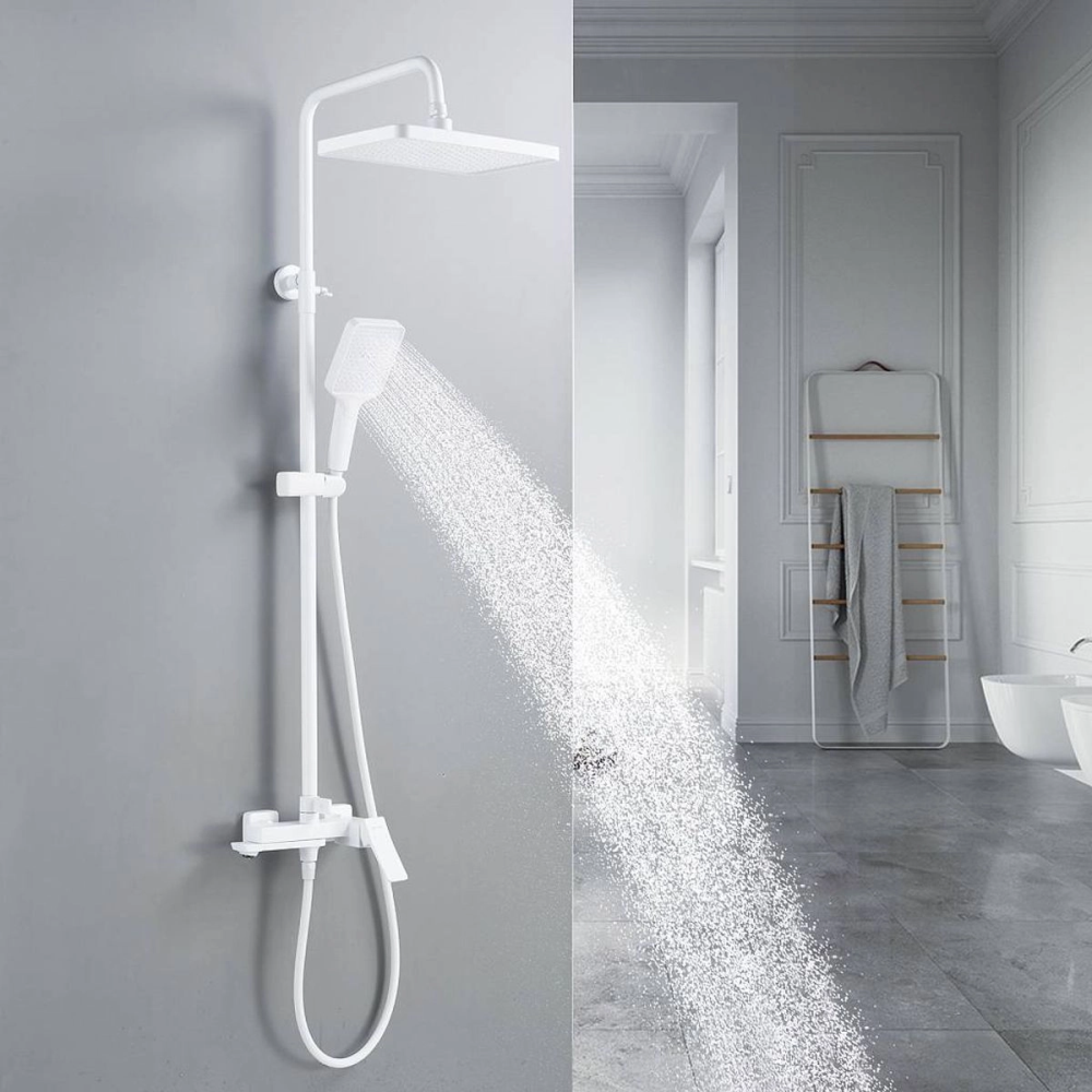 Душевая система Shevanik S44 с изливом Белый матовый S4436C Душевая система Shevanik S44 с изливом Белый матовый S4436C — изображение 3