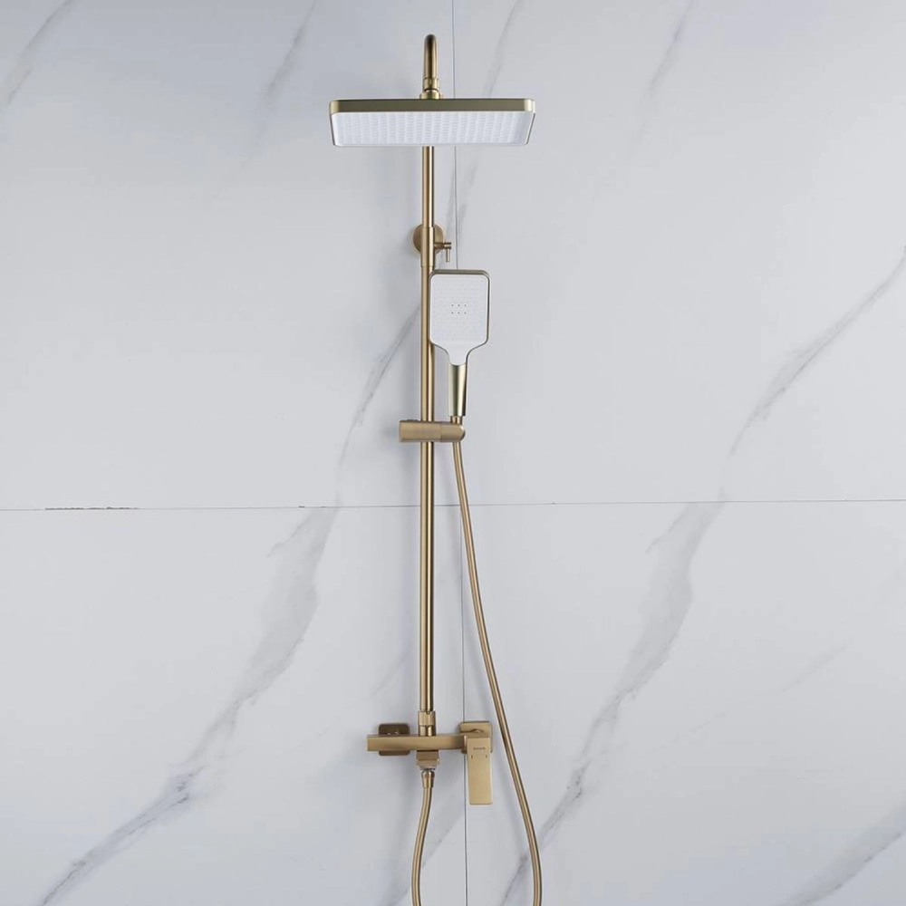 Душевая система Shevanik S44 с изливом Золото матовое S4436G Душевая система Shevanik S44 с изливом Золото матовое S4436G — изображение 2