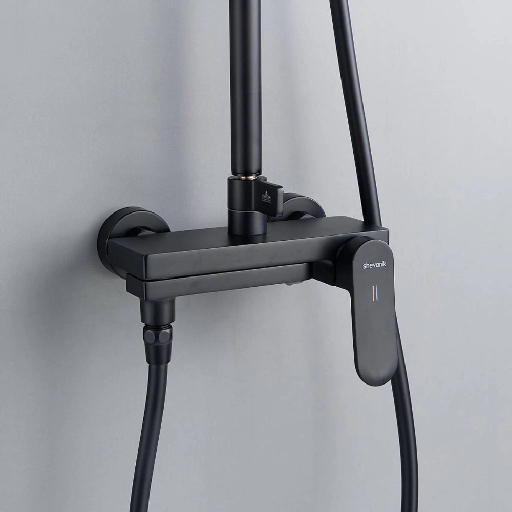 Душевая система Shevanik S45 с изливом Черный матовый S4536H Душевая система Shevanik S45 с изливом Черный матовый S4536H — изображение 3