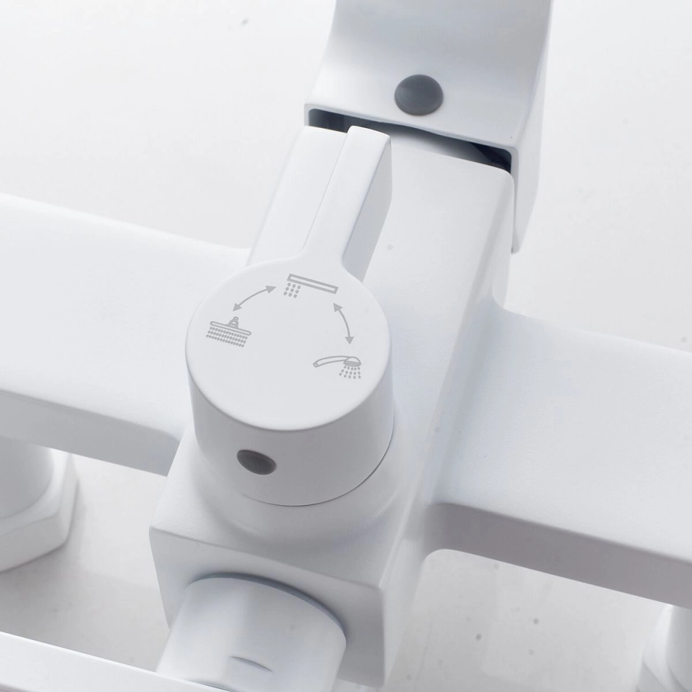 Душевая система Shevanik S61 с изливом Белый матовый S6136C Душевая система Shevanik S61 с изливом Белый матовый S6136C — изображение 2