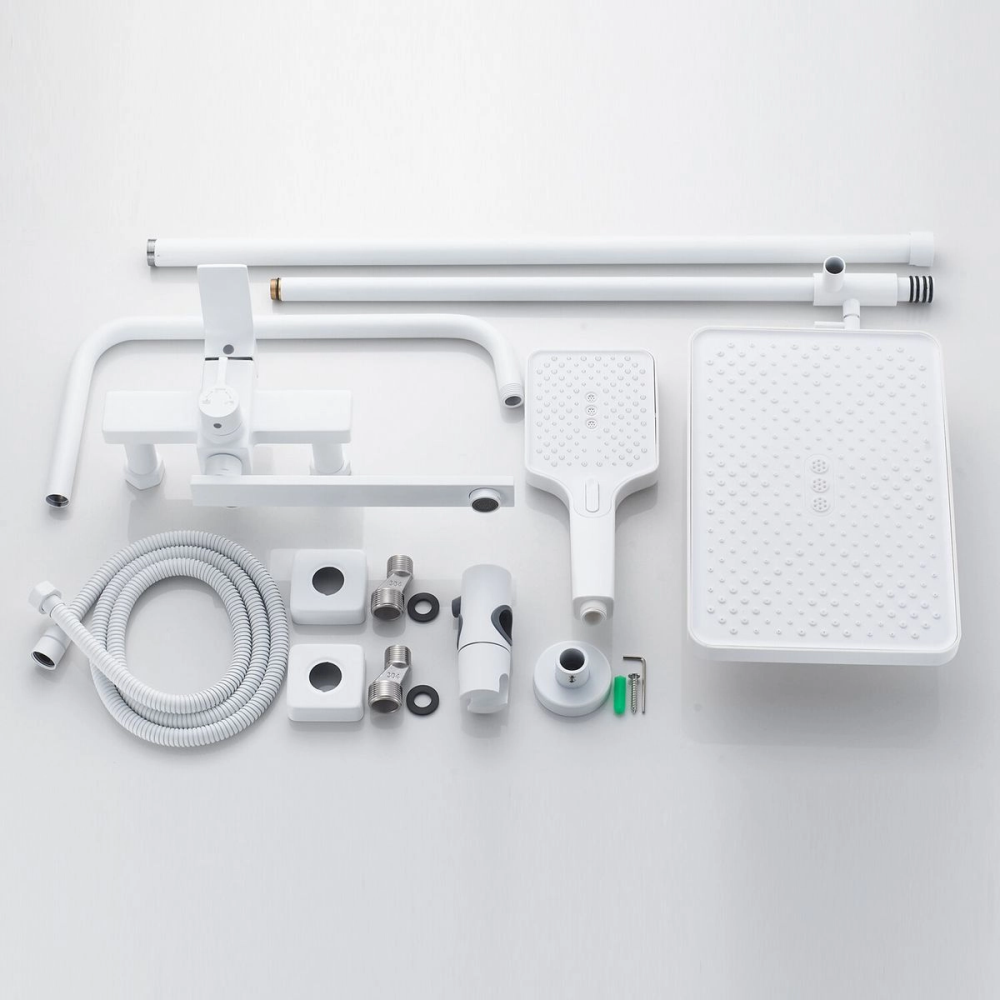 Душевая система Shevanik S61 с изливом Белый матовый S6136C Душевая система Shevanik S61 с изливом Белый матовый S6136C — изображение 3