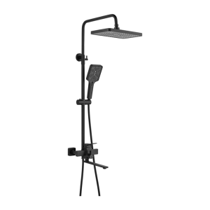 Душевая система Shevanik S61 с изливом Черный матовый S6136H