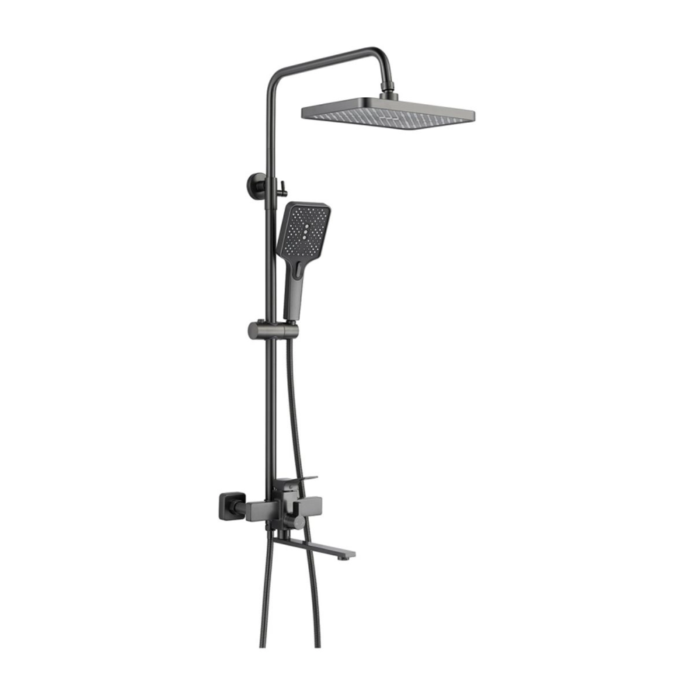 Душевая система Shevanik S61 с изливом Оружейная сталь S6136T Душевая система Shevanik S61 с изливом Оружейная сталь S6136T