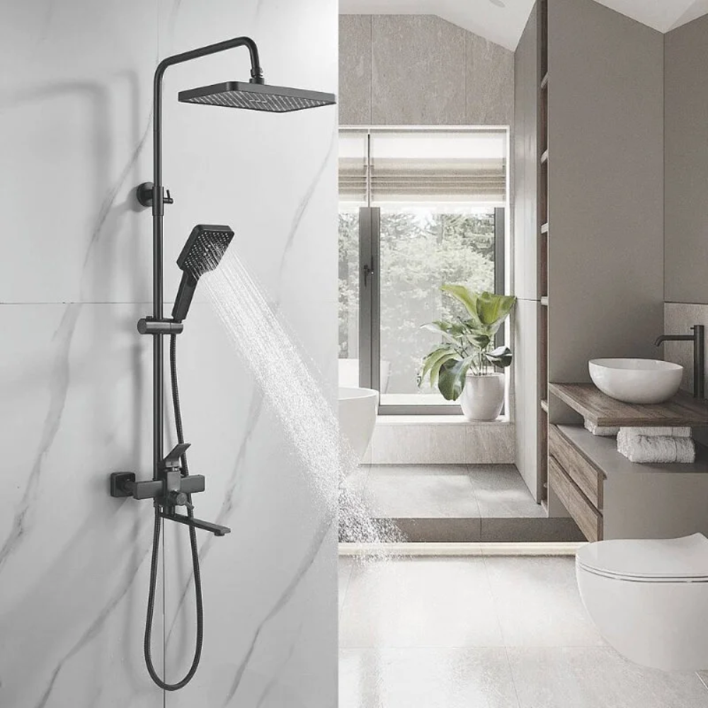 Душевая система Shevanik S61 с изливом Оружейная сталь S6136T Душевая система Shevanik S61 с изливом Оружейная сталь S6136T — изображение 3