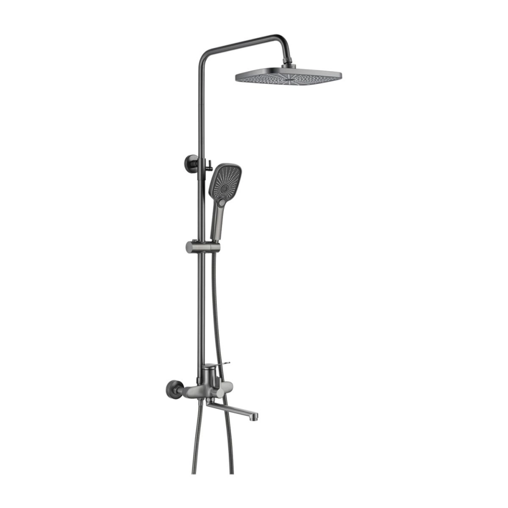 Душевая система Shevanik S62 с изливом Оружейная сталь S6236T Душевая система Shevanik S62 с изливом Оружейная сталь S6236T