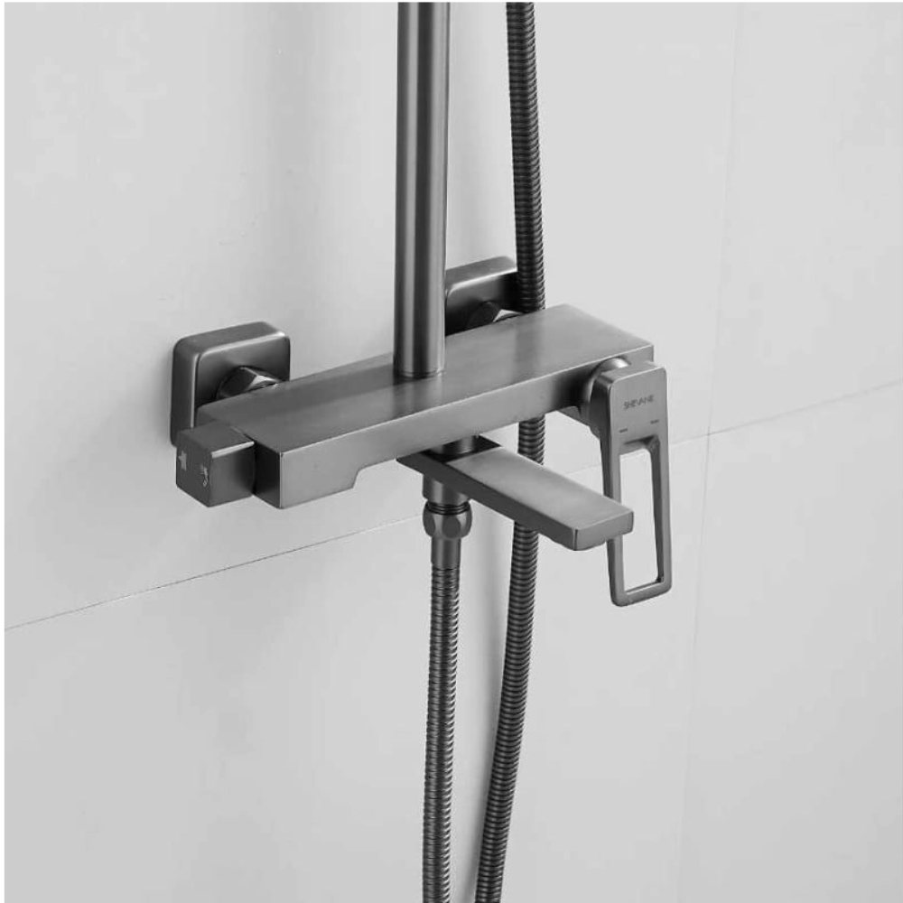 Душевая система Shevanik S68 с изливом Оружейная сталь S6836T Душевая система Shevanik S68 с изливом Оружейная сталь S6836T — изображение 2