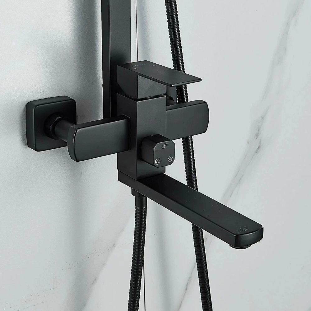 Душевая система Shevanik с изливом Черный матовый S7036H Душевая система Shevanik с изливом Черный матовый S7036H — изображение 2