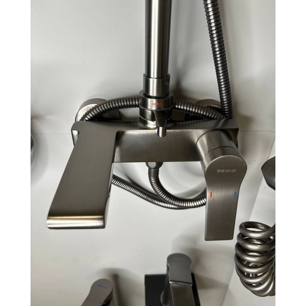 Душевая система Shevanik S83 с изливом Оружейная сталь S8336T Душевая система Shevanik S83 с изливом Оружейная сталь S8336T — изображение 2