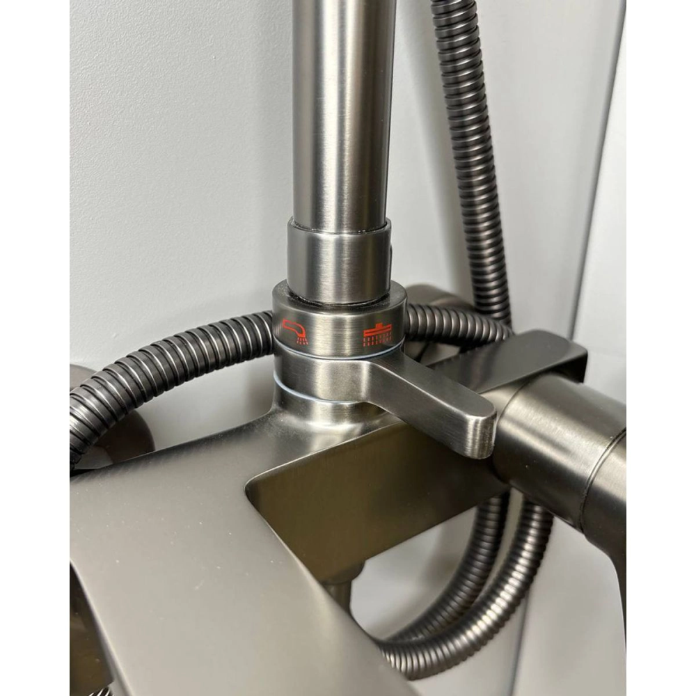 Душевая система Shevanik S83 с изливом Оружейная сталь S8336T Душевая система Shevanik S83 с изливом Оружейная сталь S8336T — изображение 3