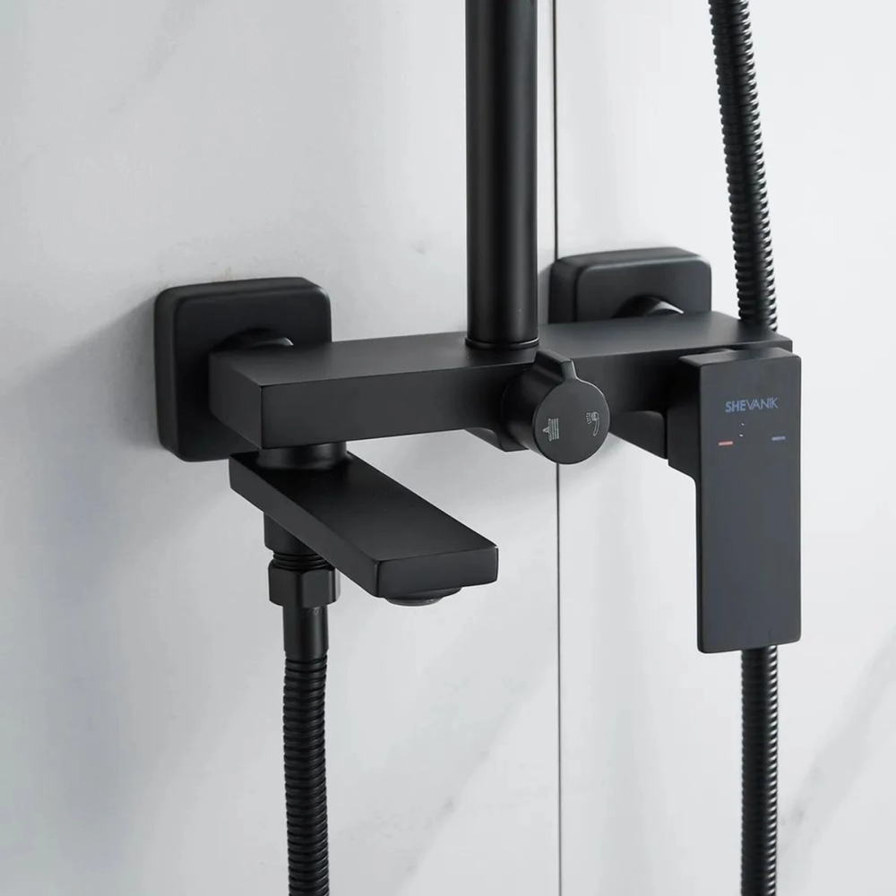 Душевая система Shevanik с изливом Черный матовый S9936H Душевая система Shevanik с изливом Черный матовый S9936H — изображение 2