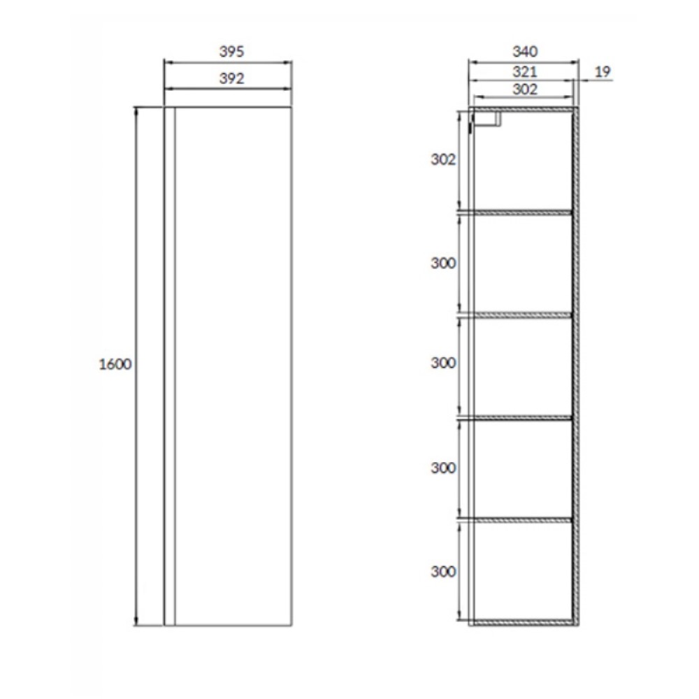 Пенал подвесной Cersanit Moduo 40 Белый SB-SL-MOD/Wh Пенал подвесной Cersanit Moduo 40 Белый SB-SL-MOD/Wh — изображение 3